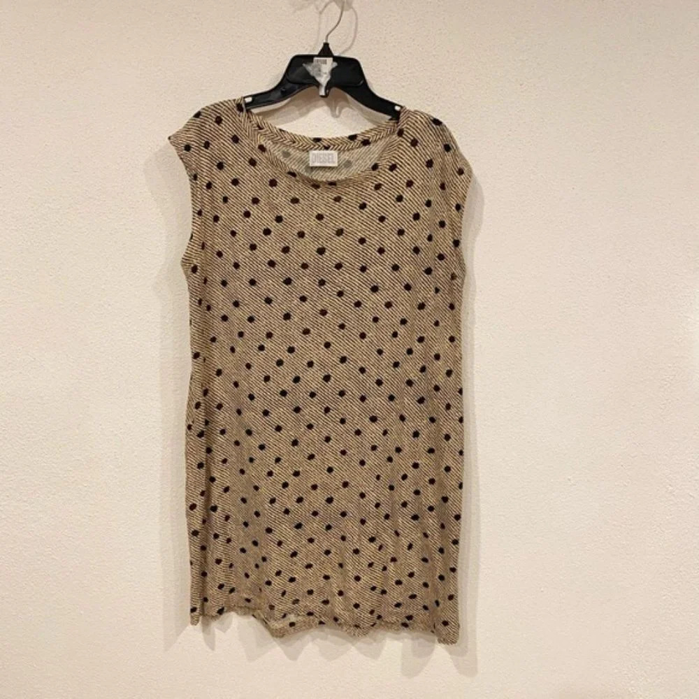 Diesel D-Lydy Polka Dot Linen Dress Size XXS EUC - Picture 2 of 5